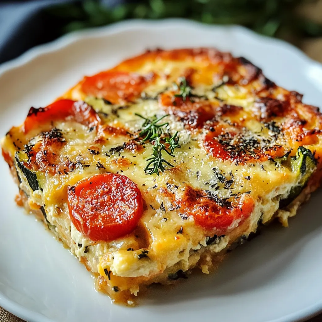A square piece of food with tomatoes and cheese.