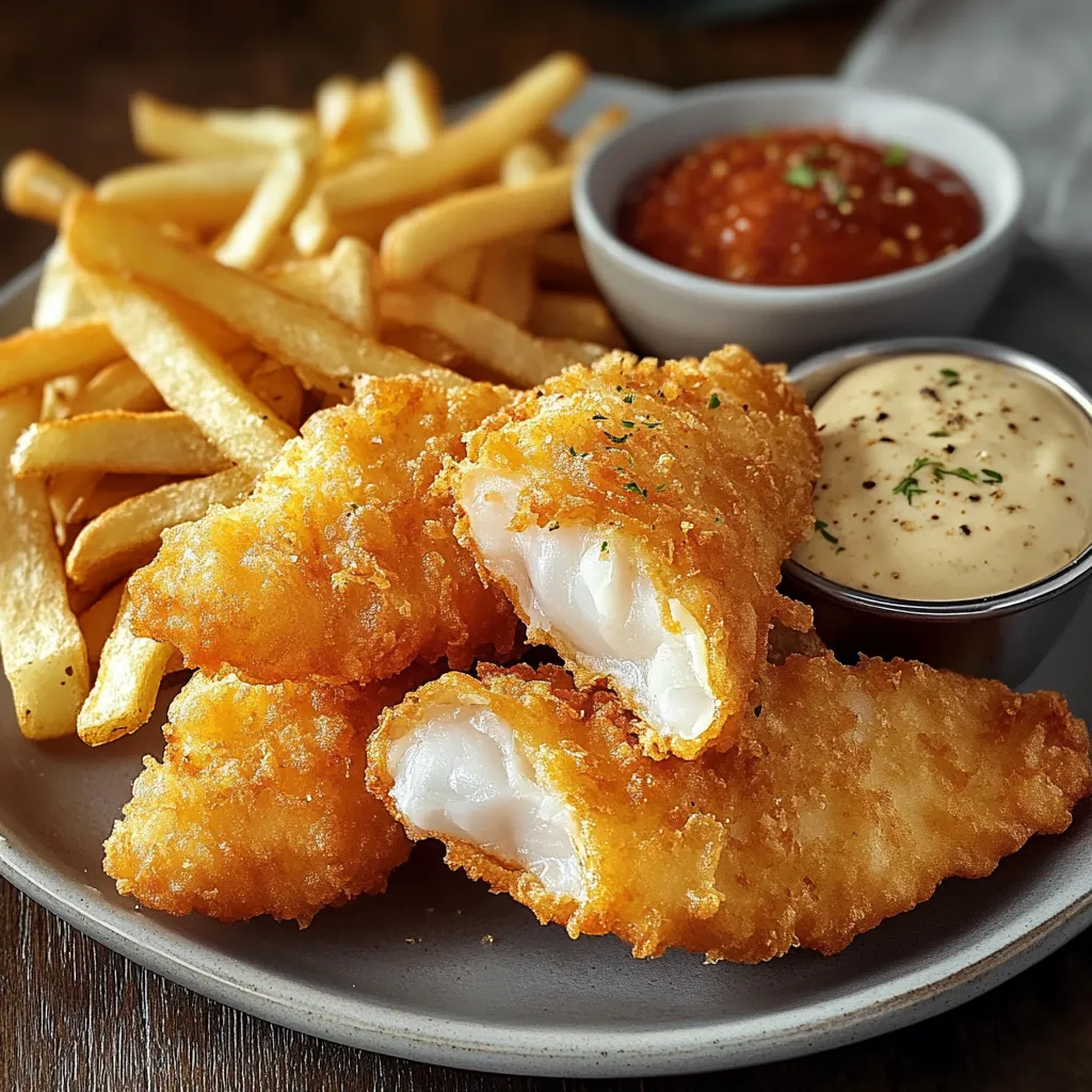 A plate of fish sticks and fries.
