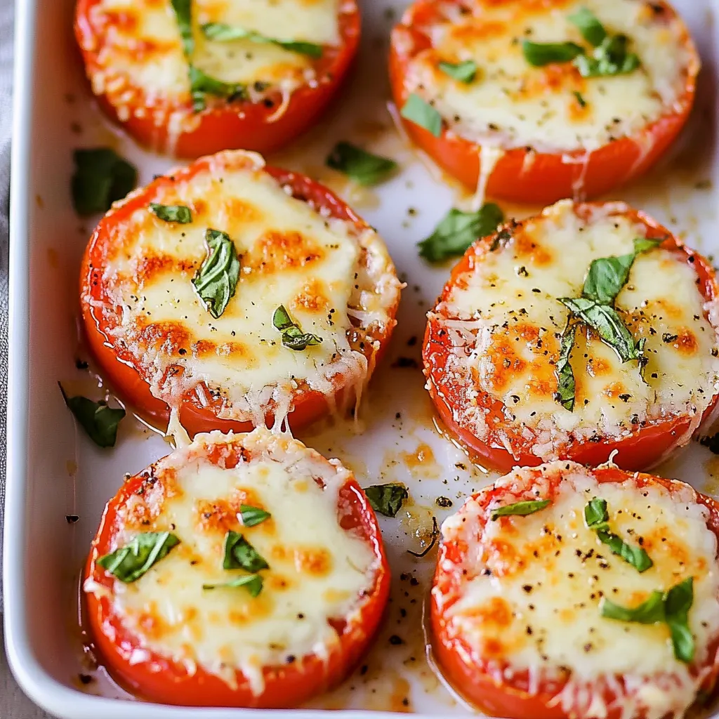 A white plate with cheese and tomato on it.