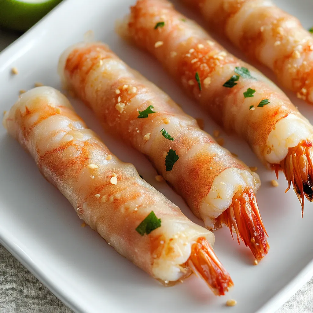 Shrimp on a white plate.