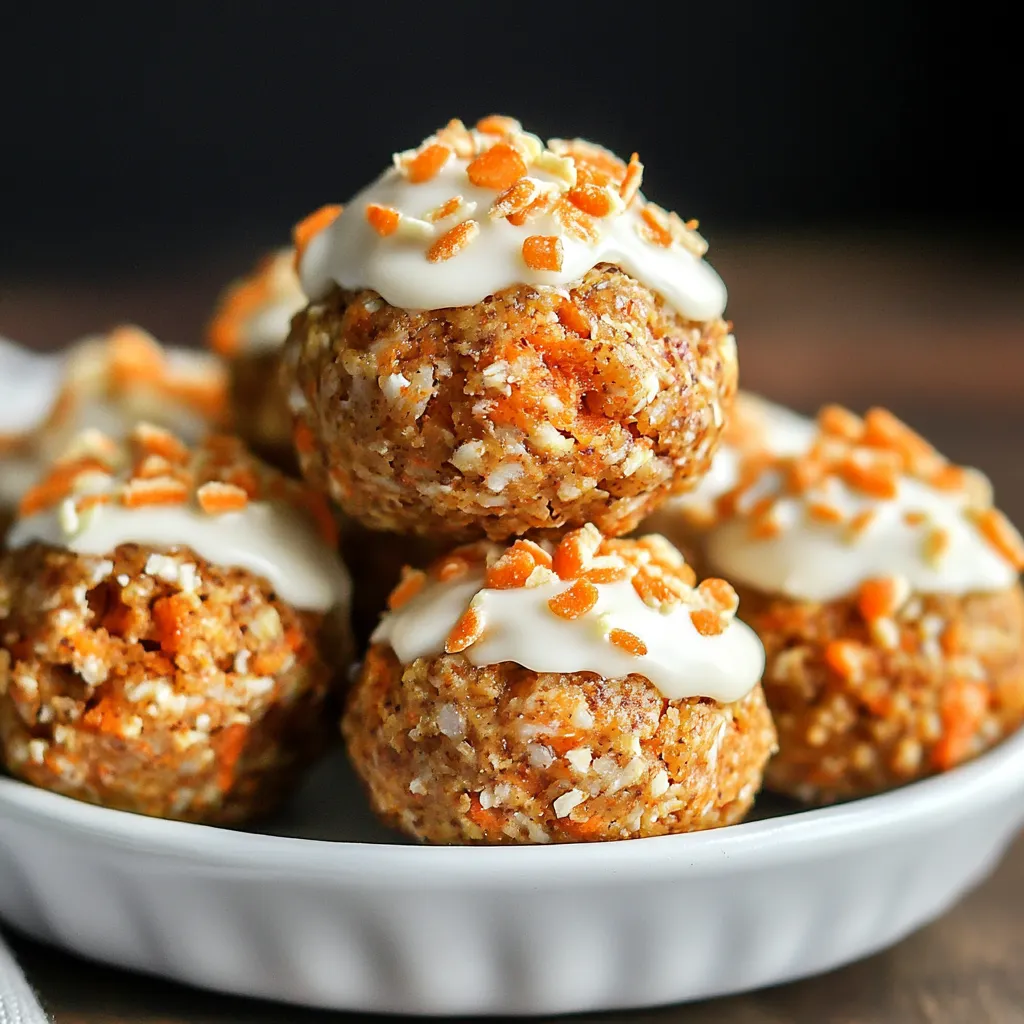 A plate of carrot cake balls.