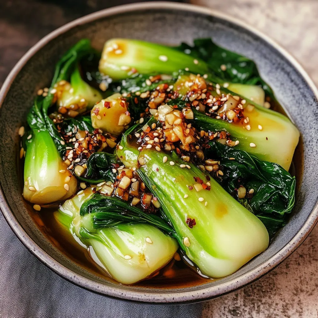 A bowl of food with green vegetables.