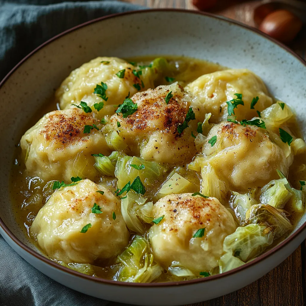 A bowl of food with a green vegetable on top.