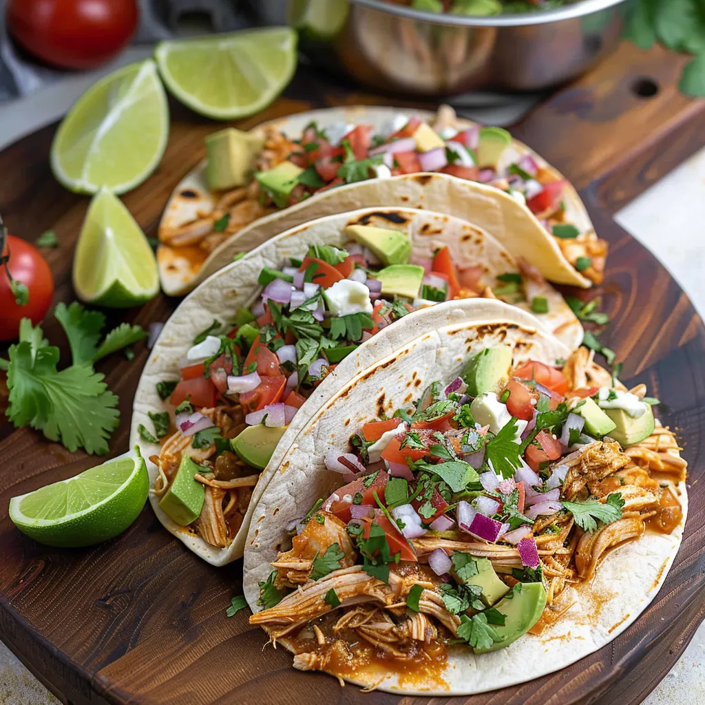 A plate of food with two tacos and a bowl of guacamole.