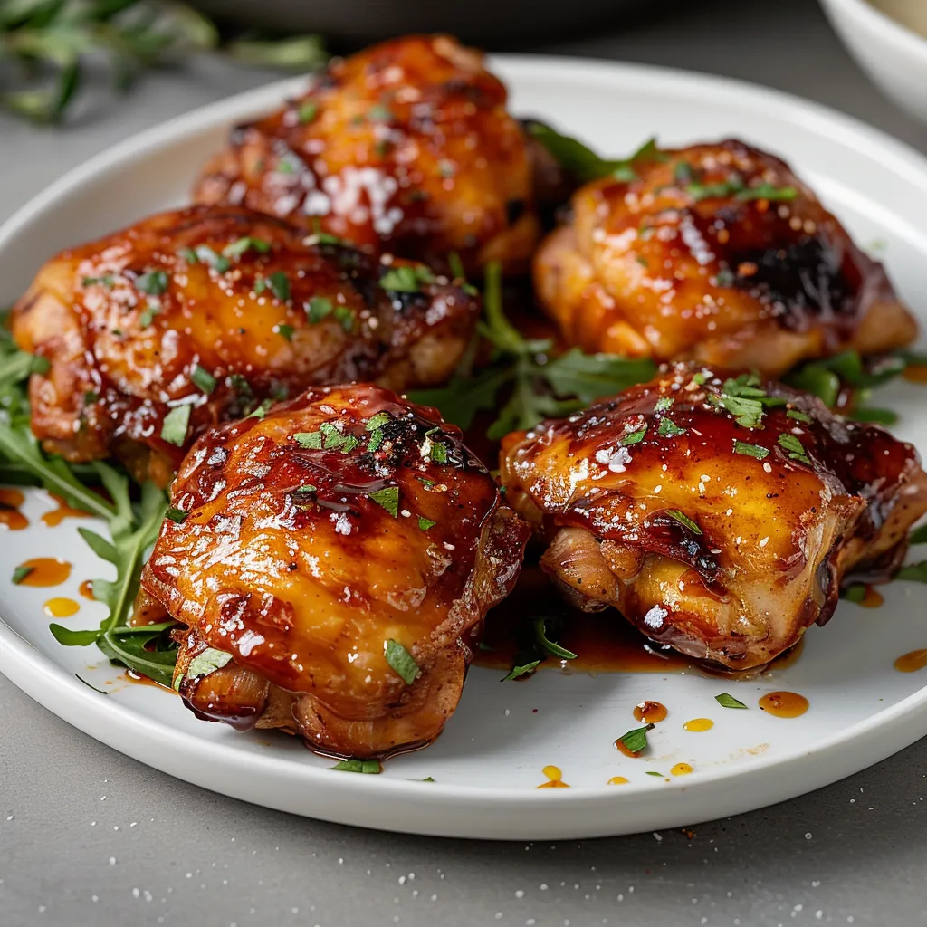 A plate of chicken with sauce.