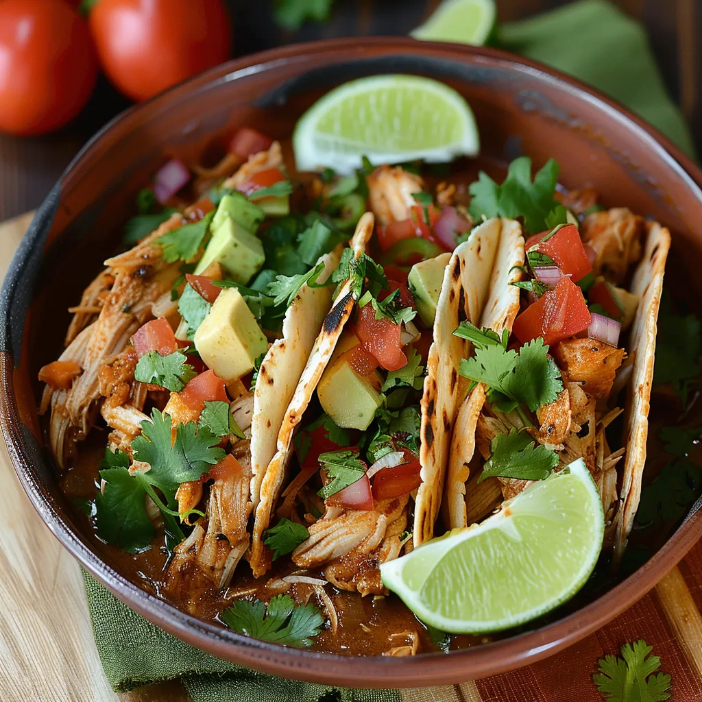 A bowl of food with a slice of lime on top.