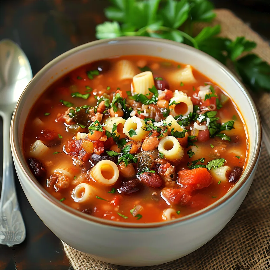 A bowl of soup with noodles and vegetables.