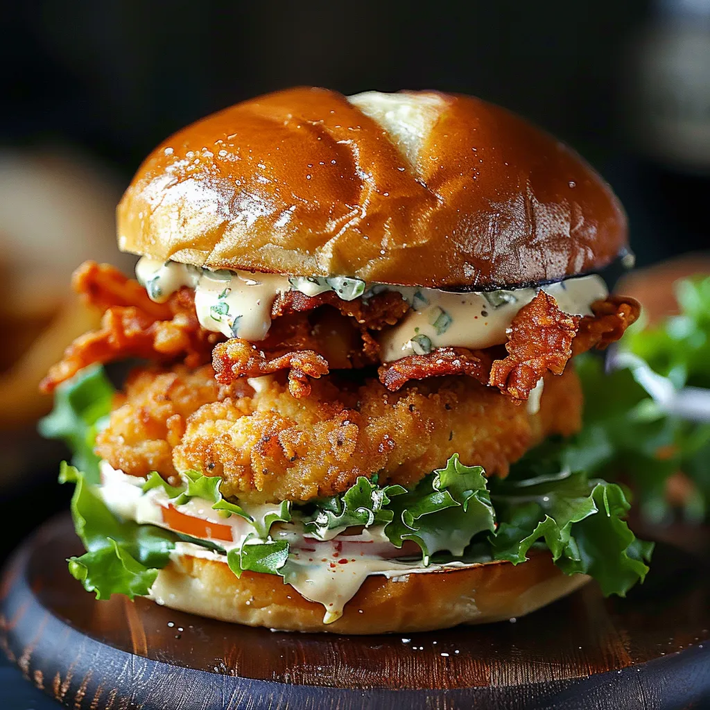 A sandwich with bacon, lettuce, and tomato.