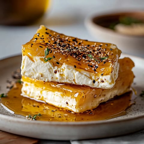 Flaky filo pastry filled with honey-drizzled feta.