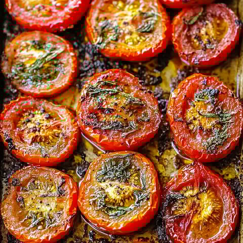 Tomatoes on a tray.