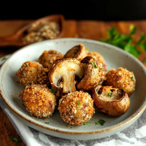A bowl of mushrooms with a spoon in it.